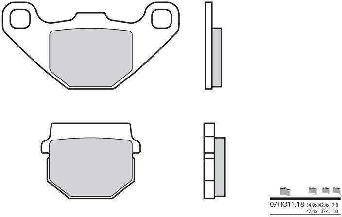 BREMBO / ブレンボ ブレーキパッド 07HO1118 オーガニック | 07HO1118