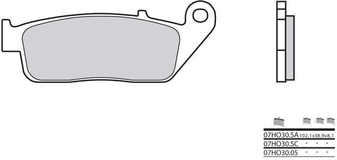 BREMBO / ブレンボ ブレーキパッド 07HO3005 オーガニック | 07HO3005