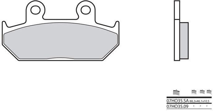 BREMBO / ブレンボ ブレーキパッド 07HO35SA シンタード・メタル | 07HO35SA