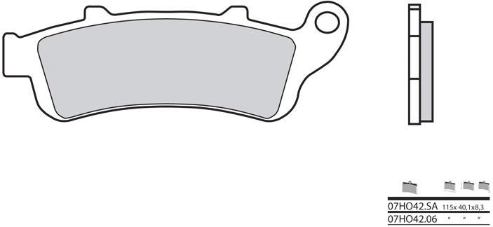 BREMBO / ブレンボ ブレーキパッド 07HO42LA シンタード・メタル | 07HO42LA