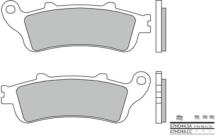 BREMBO / ブレンボ ブレーキパッド 07HO44SA シンタード・メタル | 07HO44SA