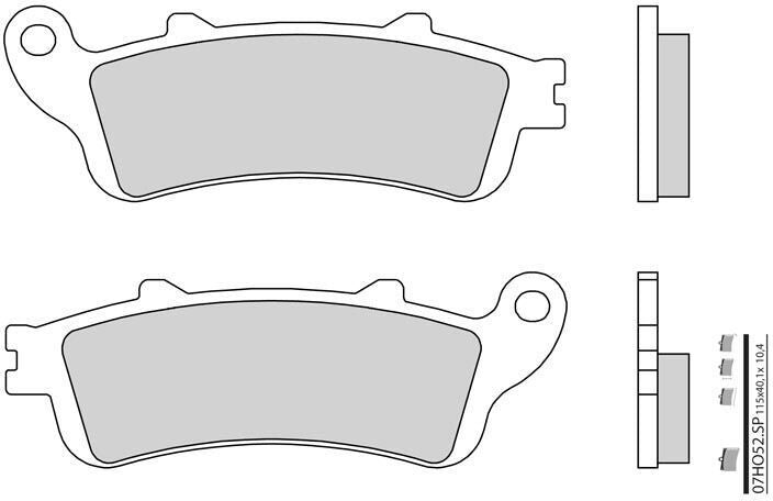 BREMBO / ブレンボ ブレーキパッド 07HO52SP シンタード・メタル | 07HO52SP