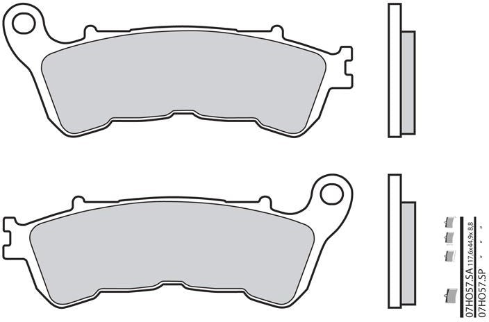 BREMBO / ブレンボ ブレーキパッド 07HO57LA シンタード・メタル | 07HO57LA