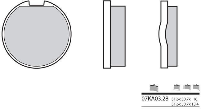BREMBO / ブレンボ ブレーキパッド 07KA0328 オーガニック | 07KA0328