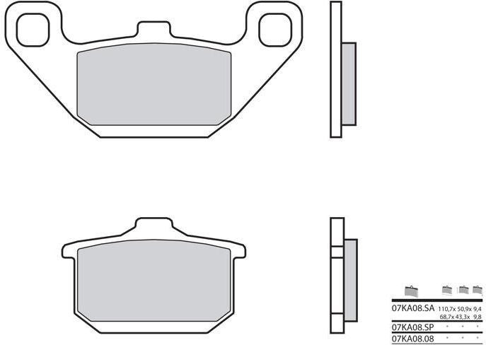 BREMBO / ブレンボ ブレーキパッド 07KA0808 オーガニック | 07KA0808