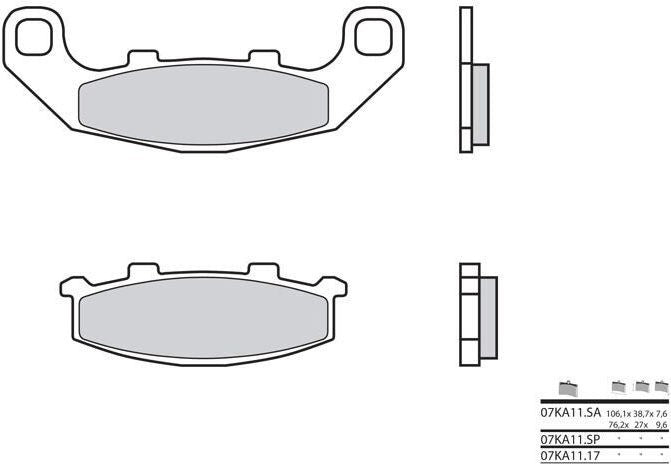 BREMBO / ブレンボ ブレーキパッド 07KA1117 オーガニック | 07KA1117