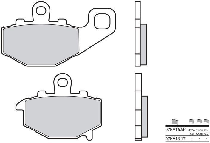 BREMBO / ブレンボ ブレーキパッド 07KA16SP シンタード・メタル | 07KA16SP