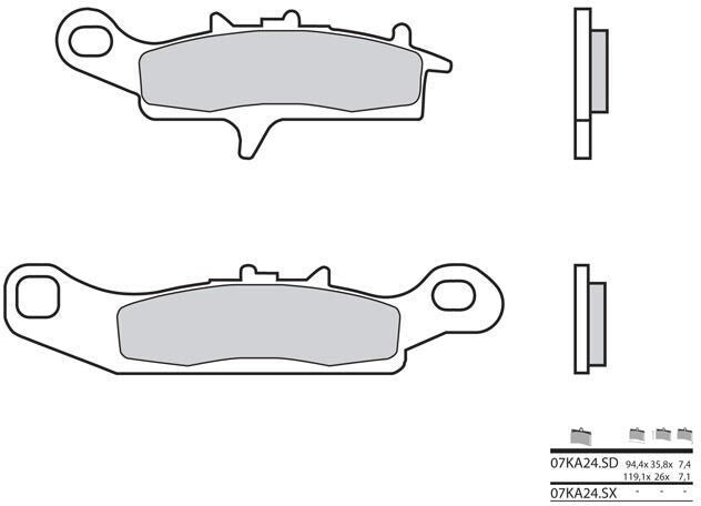 BREMBO / ブレンボ ブレーキパッド 07KA24SD シンタード・メタル | 07KA24SD