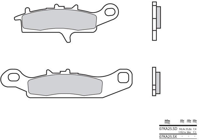 BREMBO / ブレンボ ブレーキパッド 07KA25SX シンタード・メタル | 07KA25SX