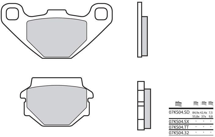 BREMBO / ブレンボ ブレーキパッド 07KS0432 オーガニック | 07KS0432