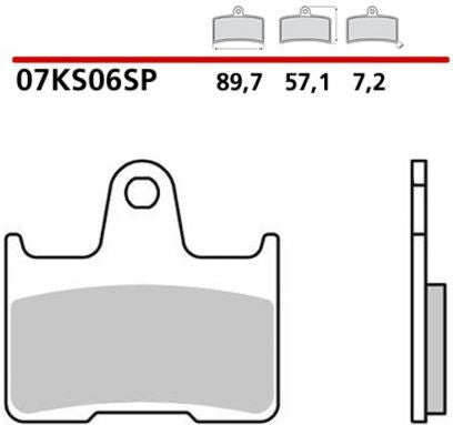 Brembo / ブレンボ REAR BRAKE PAD SET BMW M 1000 RR 2020-2022 | 07KS06SP
