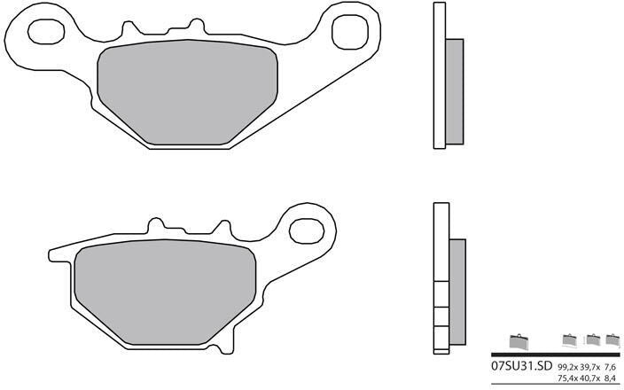 BREMBO / ブレンボ ブレーキパッド 07SU31SD シンタード・メタル | 07SU31SD