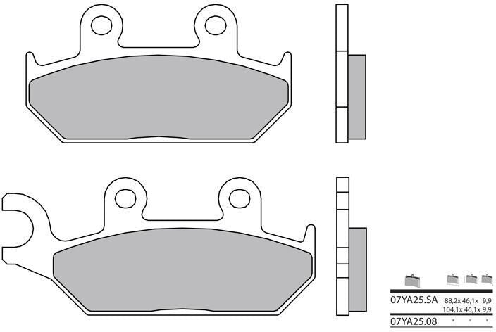 BREMBO / ブレンボ ブレーキパッド 07YA25SA シンタード・メタル | 07YA25SA