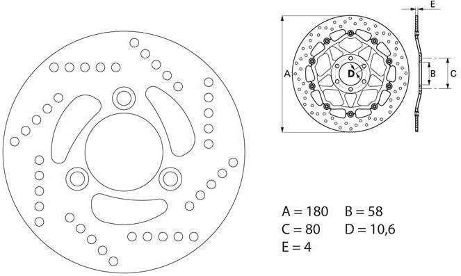 BREMBO / ブレンボ ORO (オーロ) ブレーキディスク ラウンドフィックス | 68B40714