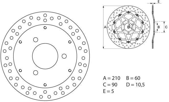 BREMBO / ブレンボ ORO (オーロ) ブレーキディスク ラウンドフィックス | 68B40725