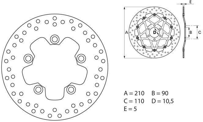 BREMBO / ブレンボ ORO (オーロ) ブレーキディスク ラウンドフィックス | 68B40726