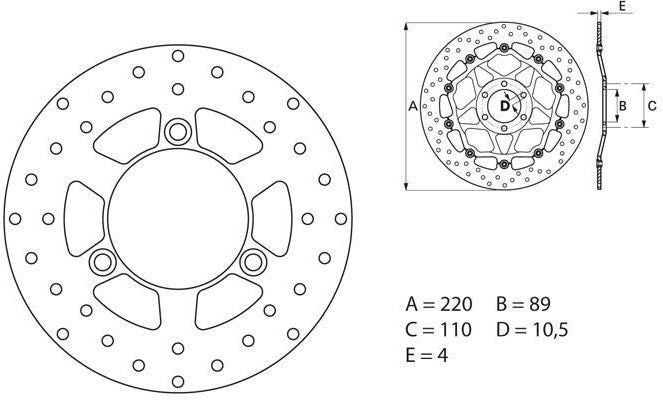 BREMBO / ブレンボ ORO (オーロ) ブレーキディスク ラウンドフィックス | 68B40729