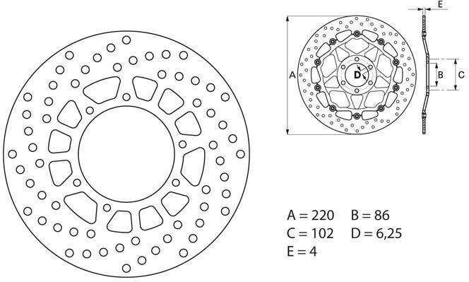 BREMBO / ブレンボ ORO (オーロ) ブレーキディスク ラウンドフィックス | 68B40742