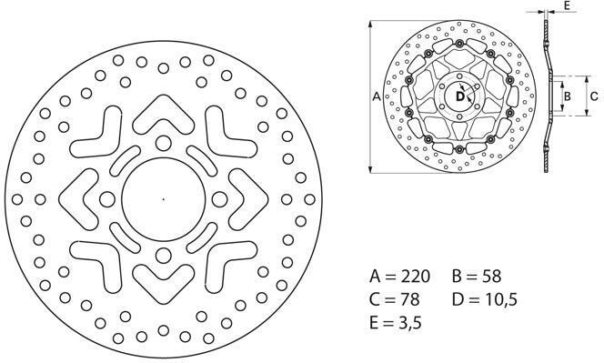 BREMBO / ブレンボ ORO (オーロ) ブレーキディスク ラウンドフィックス | 68B40759