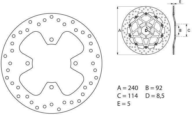 BREMBO / ブレンボ ORO (オーロ) ブレーキディスク ラウンドフィックス | 68B40778
