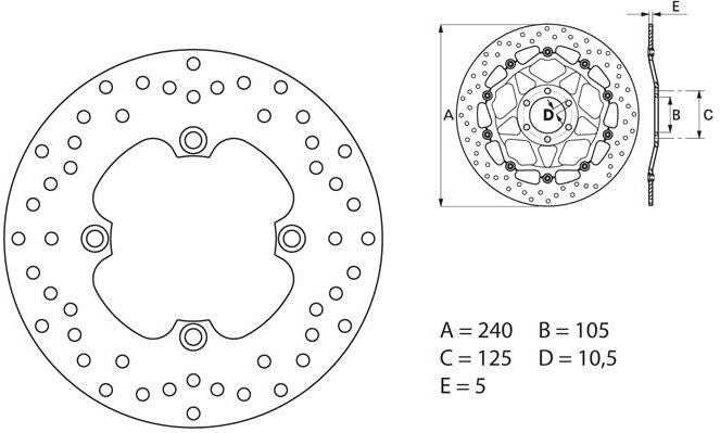 BREMBO / ブレンボ ORO (オーロ) ブレーキディスク ラウンドフィックス | 68B40780