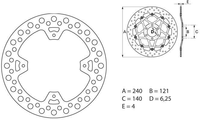 BREMBO / ブレンボ ORO (オーロ) ブレーキディスク ラウンドフィックス | 68B40786
