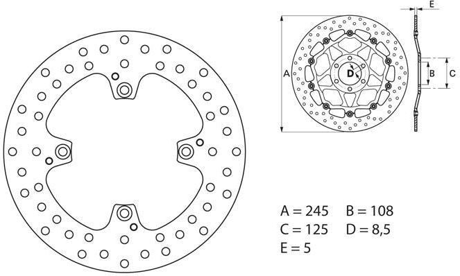 BREMBO / ブレンボ ORO (オーロ) ブレーキディスク ラウンドフィックス | 68B40792