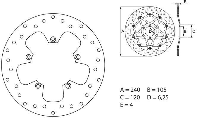 BREMBO / ブレンボ ORO (オーロ) ブレーキディスク ラウンドフィックス | 68B40798
