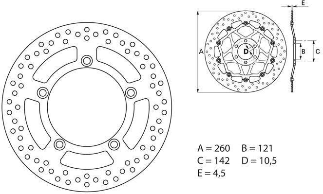 BREMBO / ブレンボ ORO (オーロ) ブレーキディスク ラウンドフィックス | 68B407B4