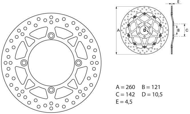 BREMBO / ブレンボ ORO (オーロ) ブレーキディスク ラウンドフィックス | 68B407B5