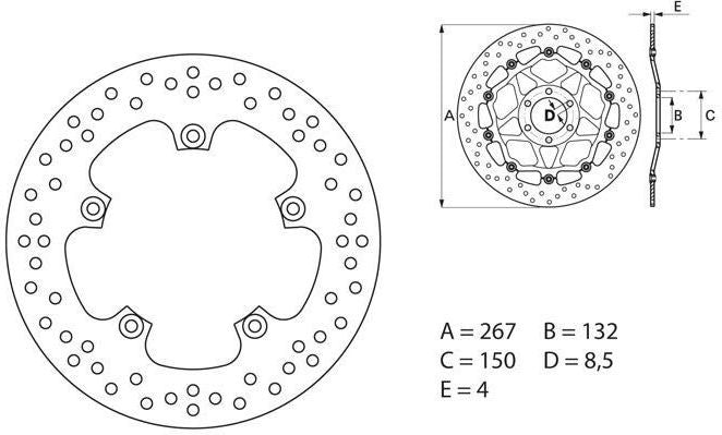 BREMBO / ブレンボ ORO (オーロ) ブレーキディスク ラウンドフィックス | 68B407C3