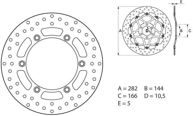 BREMBO / ブレンボ ORO (オーロ) ブレーキディスク ラウンドフィックス | 68B407G4