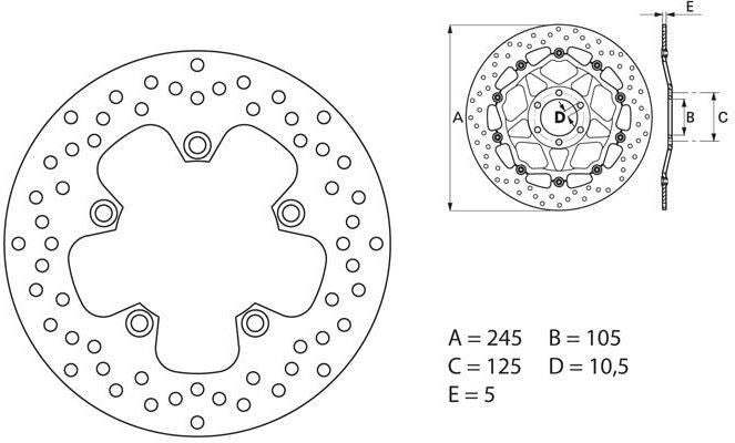 BREMBO / ブレンボ ORO (オーロ) ブレーキディスク ラウンドフィックス | 68B407H3