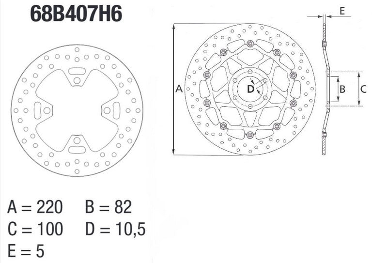 BREMBO / ブレンボ ORO (オーロ) ブレーキディスク ラウンドフィックス | 68B407H6