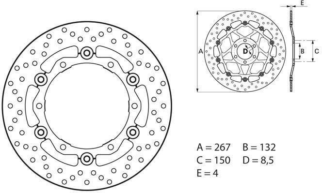 BREMBO / ブレンボ ORO (オーロ) ブレーキディスク ラウンドフローティング | 78B40818