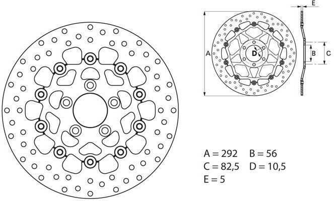 BREMBO / ブレンボ ORO (オーロ) ブレーキディスク ラウンドフローティング | 78B40828