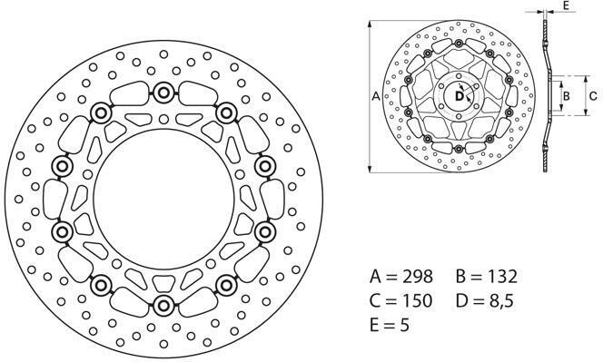BREMBO / ブレンボ ORO (オーロ) ブレーキディスク ラウンドフローティング | 78B40831