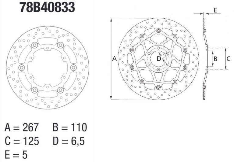 BREMBO / ブレンボ ORO (オーロ) ブレーキディスク ラウンドフローティング | 78B40833