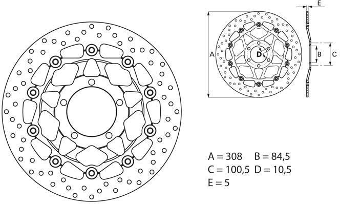 BREMBO / ブレンボ ORO (オーロ) ブレーキディスク ラウンドフローティング | 78B40862