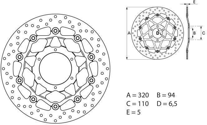BREMBO / ブレンボ ORO (オーロ) ブレーキディスク ラウンドフローティング | 78B40877