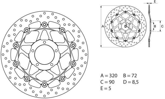BREMBO / ブレンボ ORO (オーロ) ブレーキディスク ラウンドフローティング | 78B40880