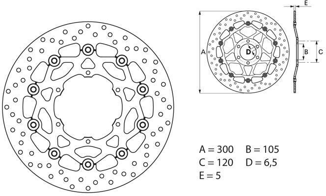 BREMBO / ブレンボ ORO (オーロ) ブレーキディスク ラウンドフローティング | 78B40896