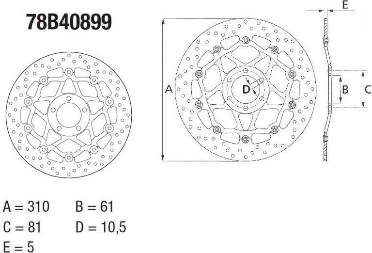 BREMBO / ブレンボ ORO (オーロ) ブレーキディスク ラウンドフローティング | 78B40899