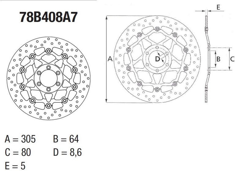 BREMBO / ブレンボ ORO (オーロ) ブレーキディスク ラウンドフローティング | 78B408A7