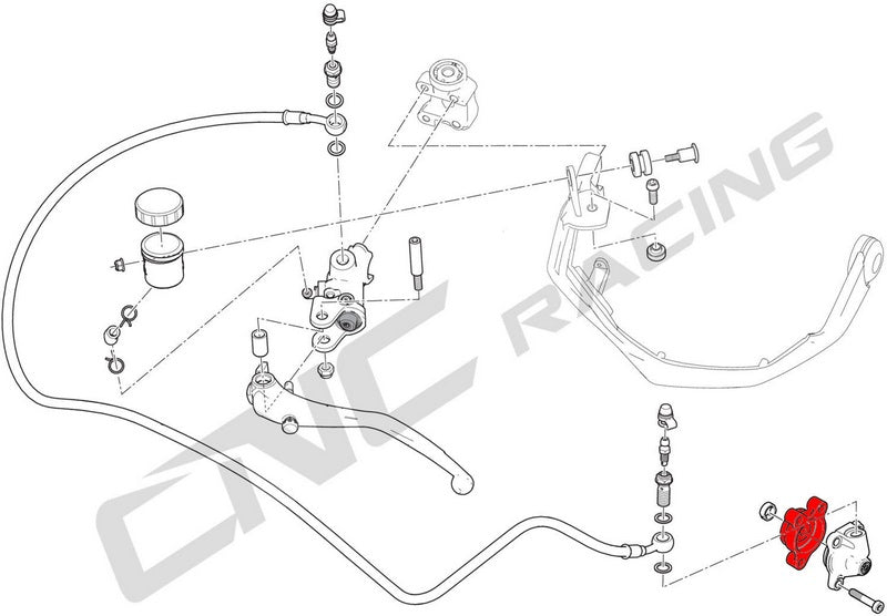 CNC Racing Clutch slave cylinder mounting plate Ducati | AFA02