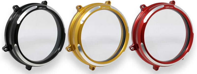 CNC Racing Clear oil bath clutch cover Ducati Panigale BICOLOR  Gold | CA200GS