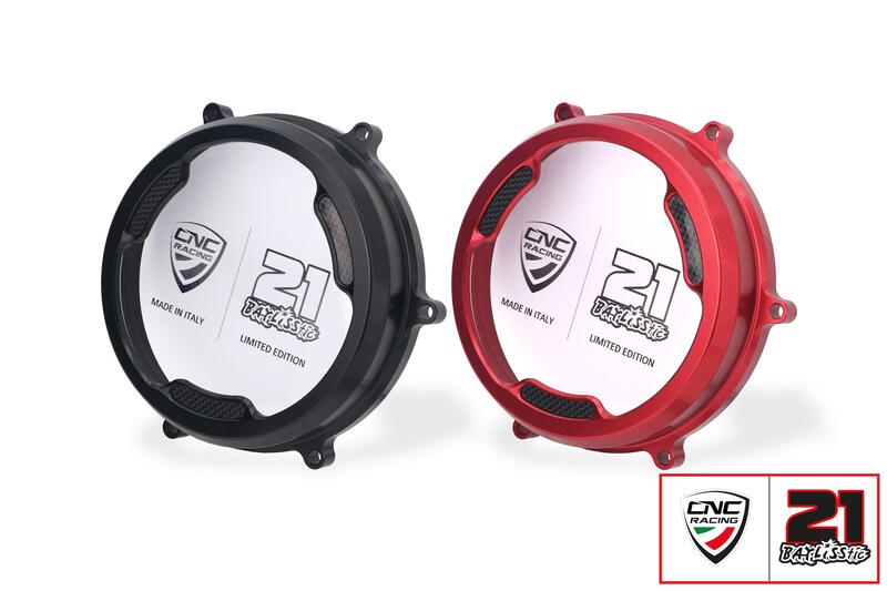 カーボンファイバーインレイ付きクリアオイルバスクラッチカバー  ブラック