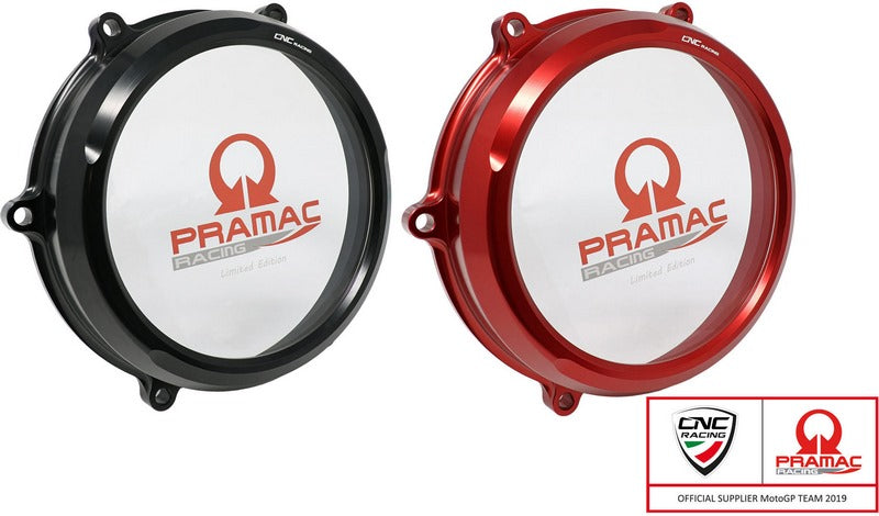 CNC Racing Clear oil bath clutch cover Ducati Panigale V4 - Pramac Racing Limited Edition  Red | CA210RPR