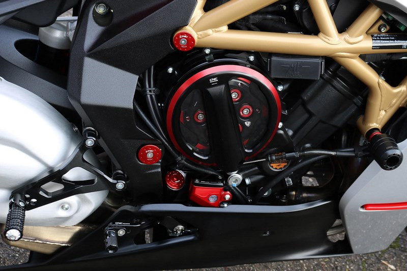 CNC Racing / シーエヌシーレーシング Clear clutch cover - cable control - Bicolor  Black/Red | CA301BR