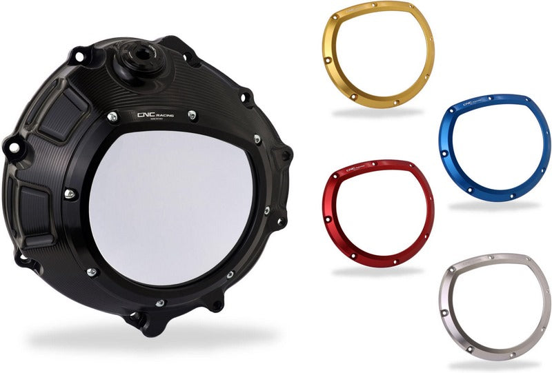 CNC Racing / シーエヌシーレーシング Clear clutch cover BMW - hydraulic control  Black/Gold | CA800BG